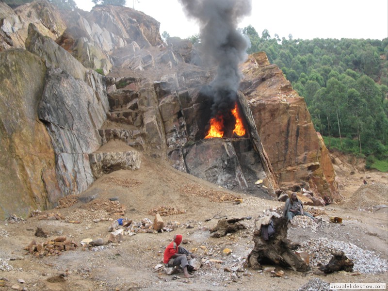 Felssprengung a la Methode Ugandäs